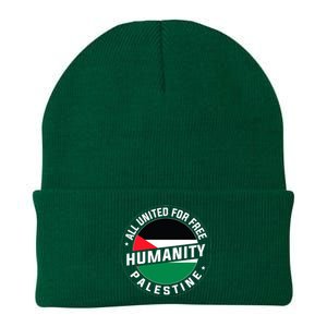 Stand With Palestine Free Palestine Peace Love Flag Knit Cap Winter Beanie