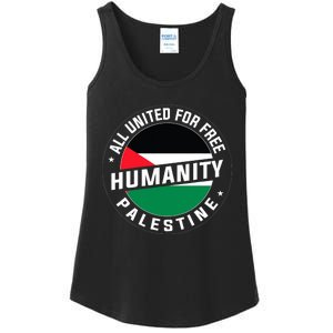 Stand With Palestine Free Palestine Peace Love Flag Ladies Essential Tank