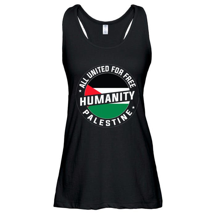 Stand With Palestine Free Palestine Peace Love Flag Ladies Essential Flowy Tank