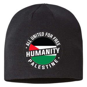 Stand With Palestine Free Palestine Peace Love Flag Sustainable Beanie