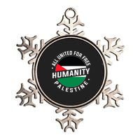 Stand With Palestine Free Palestine Peace Love Flag Metallic Star Ornament