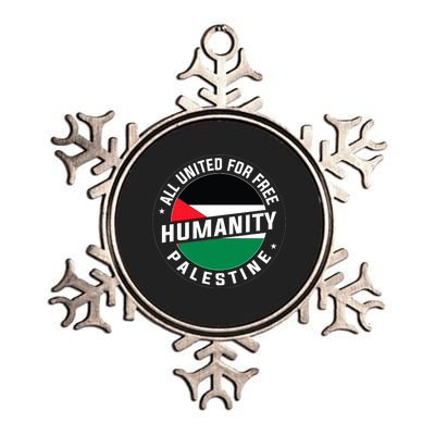 Stand With Palestine Free Palestine Peace Love Flag Metallic Star Ornament