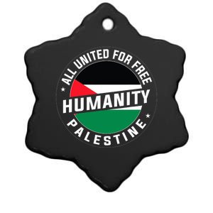 Stand With Palestine Free Palestine Peace Love Flag Ceramic Star Ornament