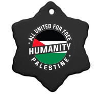 Stand With Palestine Free Palestine Peace Love Flag Ceramic Star Ornament