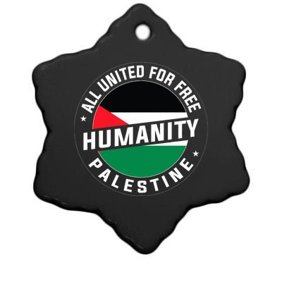 Stand With Palestine Free Palestine Peace Love Flag Ceramic Star Ornament