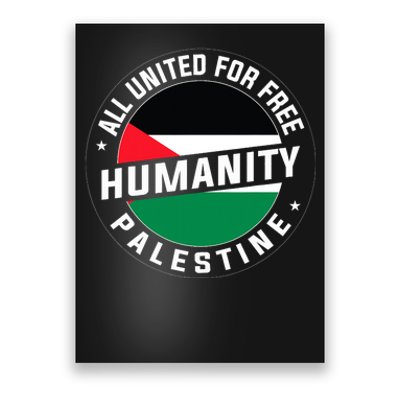 Stand With Palestine Free Palestine Peace Love Flag Poster