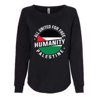 Stand With Palestine Free Palestine Peace Love Flag Womens California Wash Sweatshirt