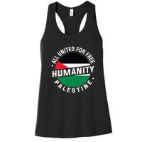 Stand With Palestine Free Palestine Peace Love Flag Women's Racerback Tank