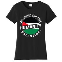 Stand With Palestine Free Palestine Peace Love Flag Women's T-Shirt