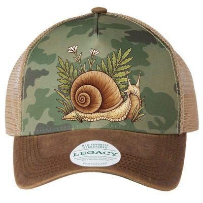 Snail With Plants Legacy Tie Dye Trucker Hat