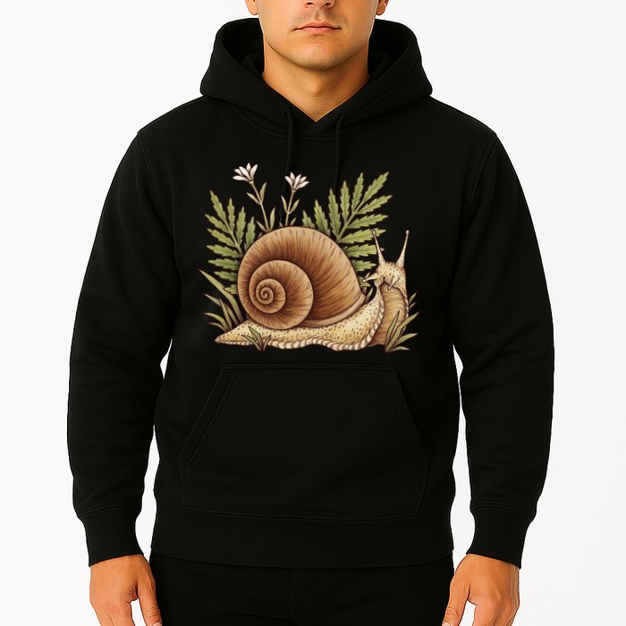 Snail With Plants Hoodie