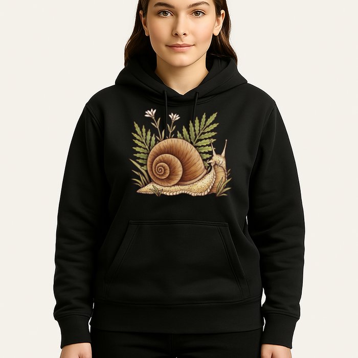 Snail With Plants Hoodie