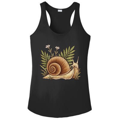 Snail With Plants Ladies PosiCharge Competitor Racerback Tank