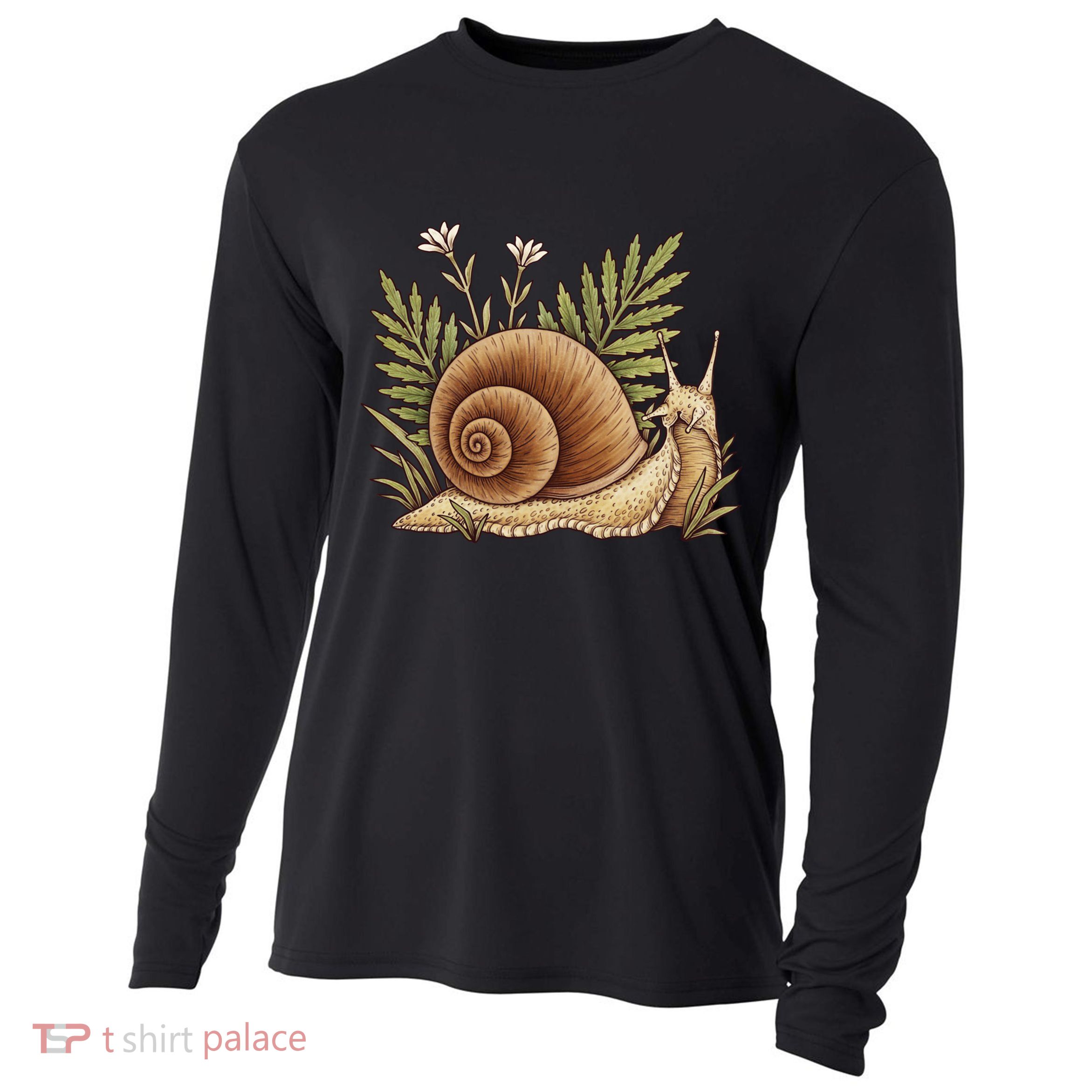Snail With Plants Cooling Performance Long Sleeve Crew
