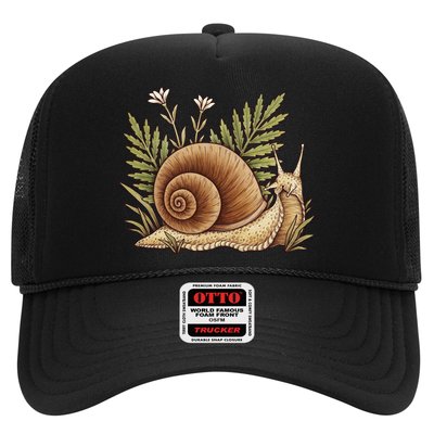 Snail With Plants Trucker Hat