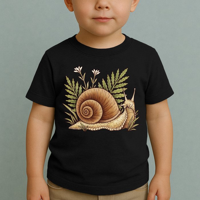 Snail With Plants Toddler T-Shirt