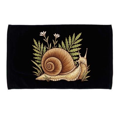 Snail With Plants Microfiber Hand Towel