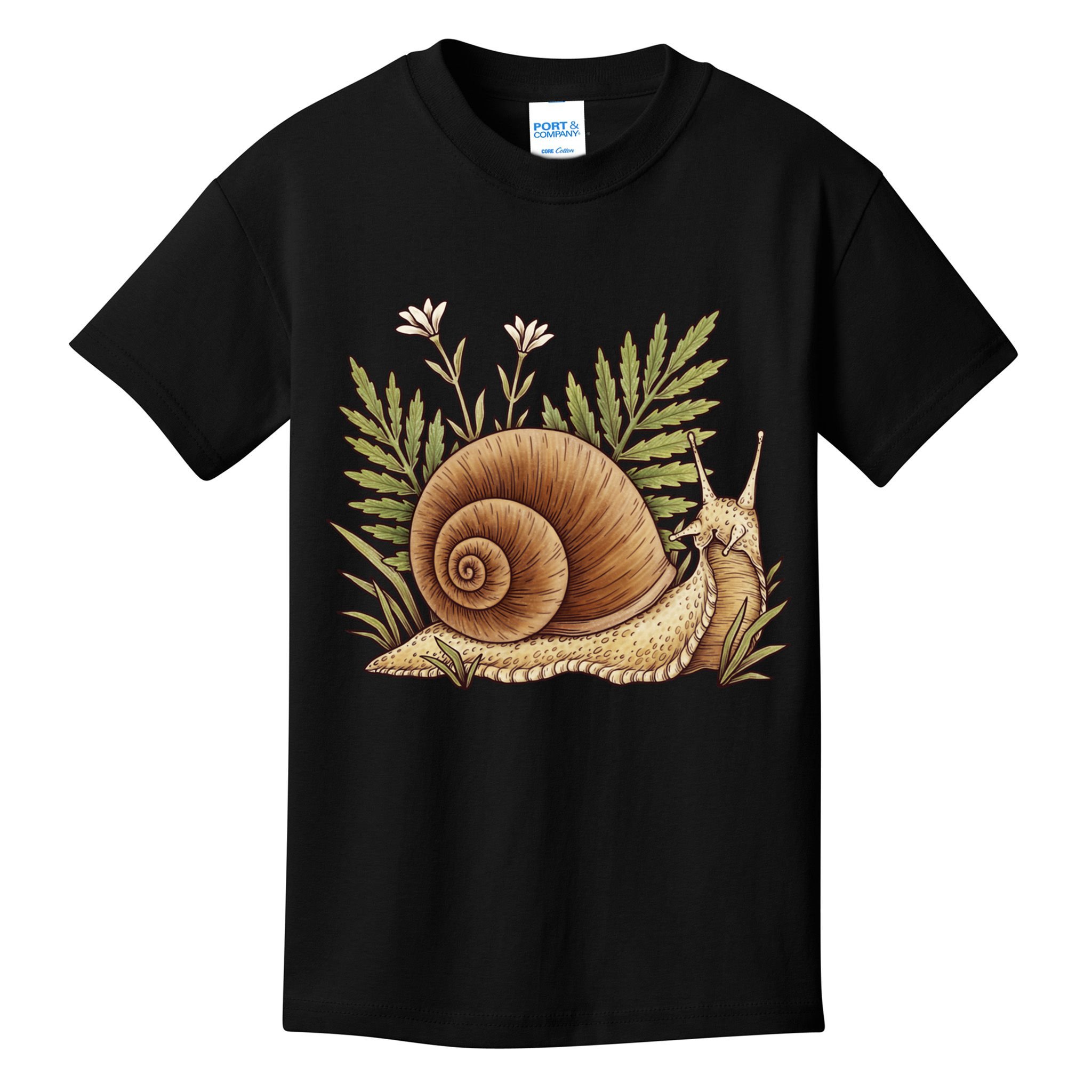 Snail With Plants Kids T-Shirt