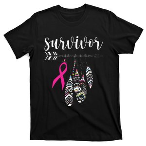 Survivor Warrior Pink Breast Cancer Ribbon Breast Cancer T-Shirt