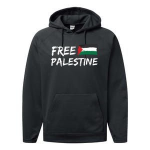 Stand With Palestine Free Palestine Performance Fleece Hoodie