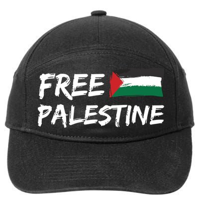 Stand With Palestine Free Palestine 7-Panel Snapback Hat