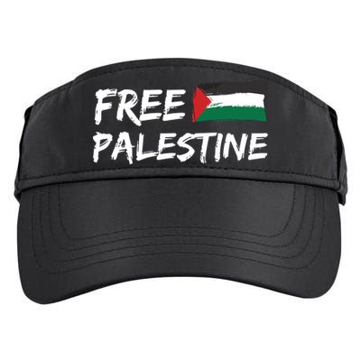 Stand With Palestine Free Palestine Adult Drive Performance Visor