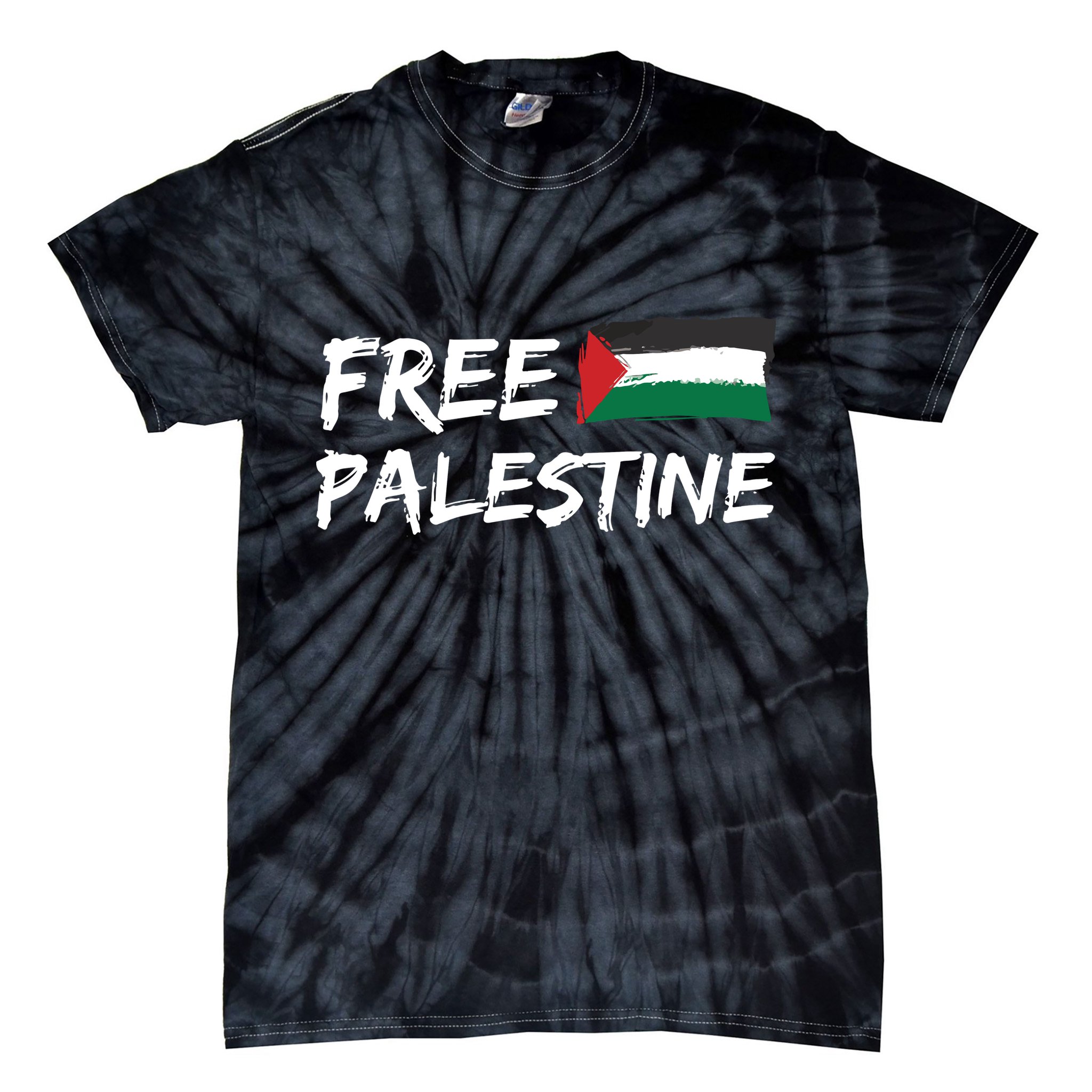 Stand With Palestine Free Palestine Tie-Dye T-Shirt