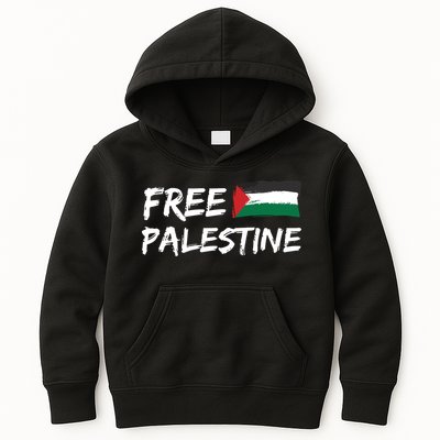 Stand With Palestine Free Palestine Kids Hoodie