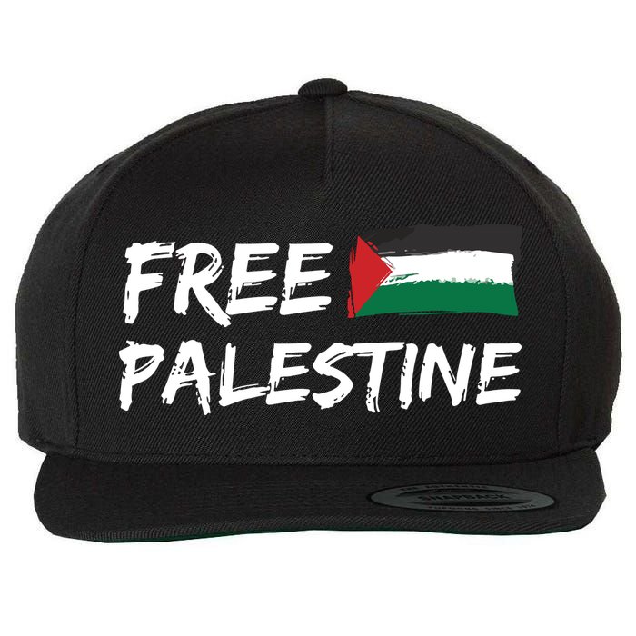 Stand With Palestine Free Palestine Wool Snapback Cap