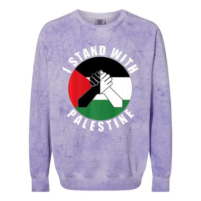 Stand With Palestine Free Palestine End Israeli Occupation Colorblast Crewneck Sweatshirt