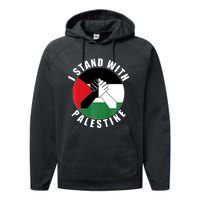 Stand With Palestine Free Palestine End Israeli Occupation Performance Fleece Hoodie