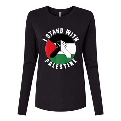 Stand With Palestine Free Palestine End Israeli Occupation Womens Cotton Relaxed Long Sleeve T-Shirt