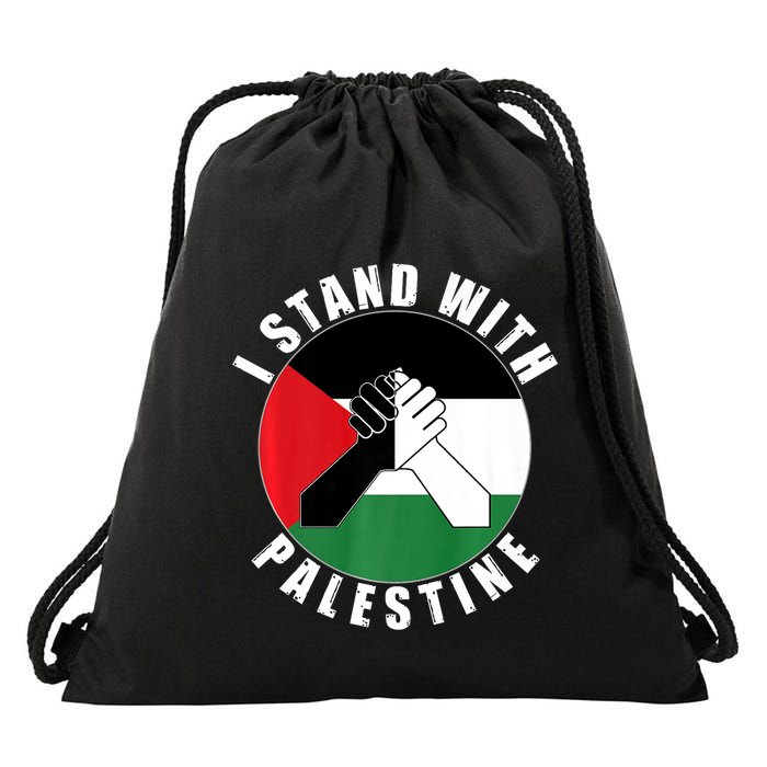 Stand With Palestine Free Palestine End Israeli Occupation Drawstring Bag