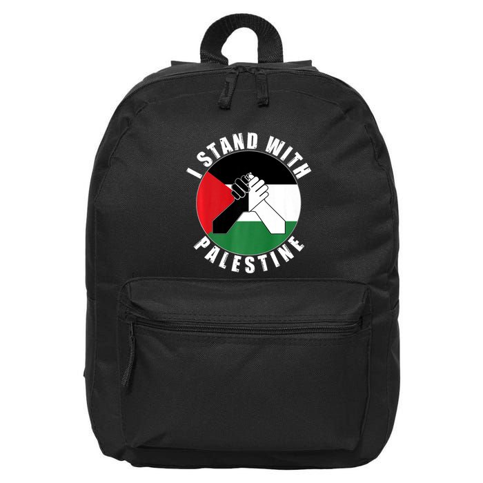 Stand With Palestine Free Palestine End Israeli Occupation 16 in Basic Backpack