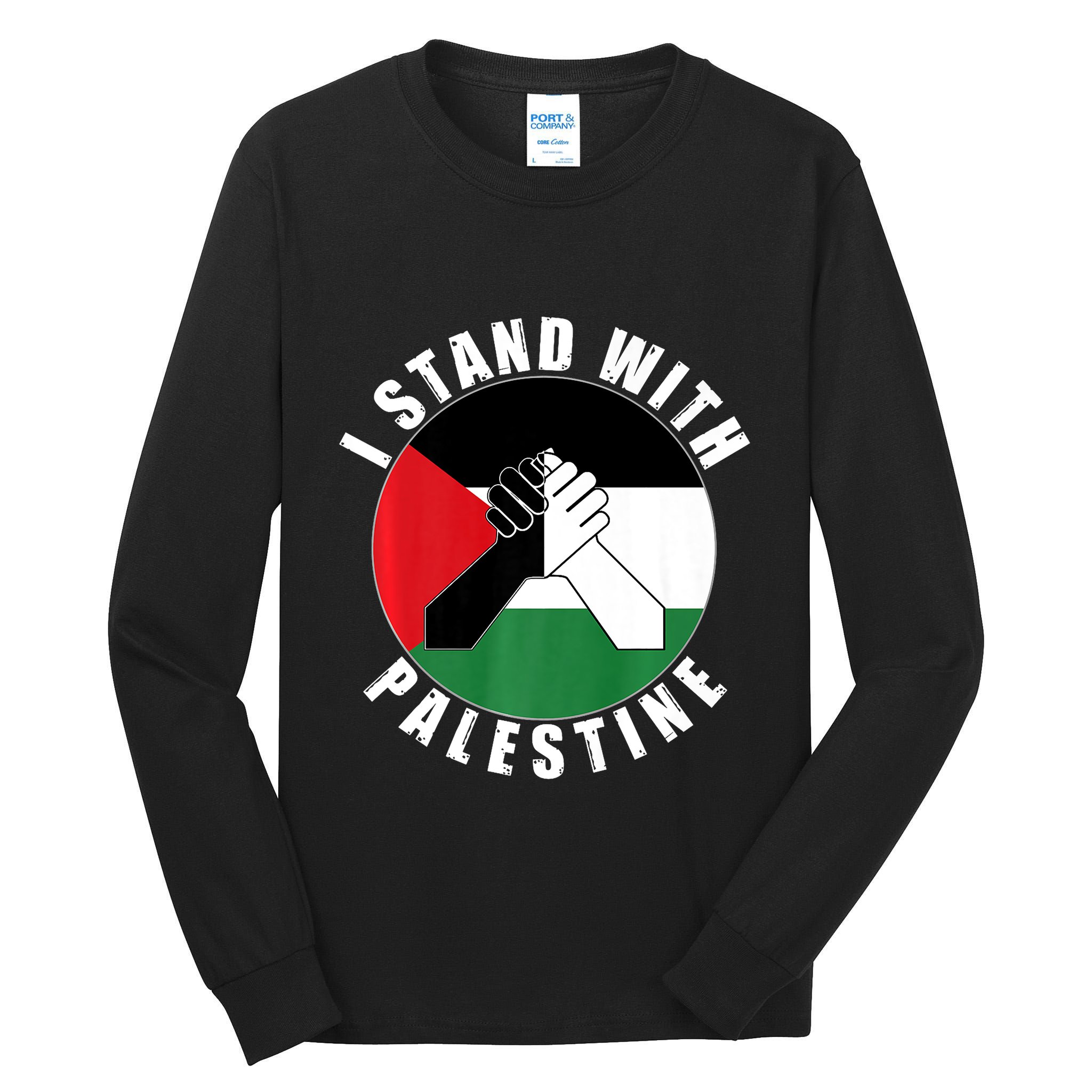 Stand With Palestine Free Palestine End Israeli Occupation Tall Long Sleeve T-Shirt