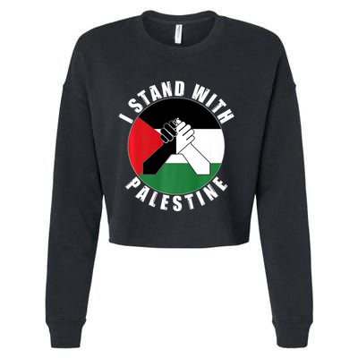 Stand With Palestine Free Palestine End Israeli Occupation Cropped Pullover Crew