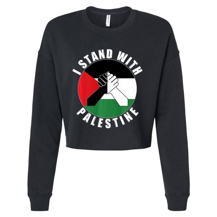 Stand With Palestine Free Palestine End Israeli Occupation Cropped Pullover Crew