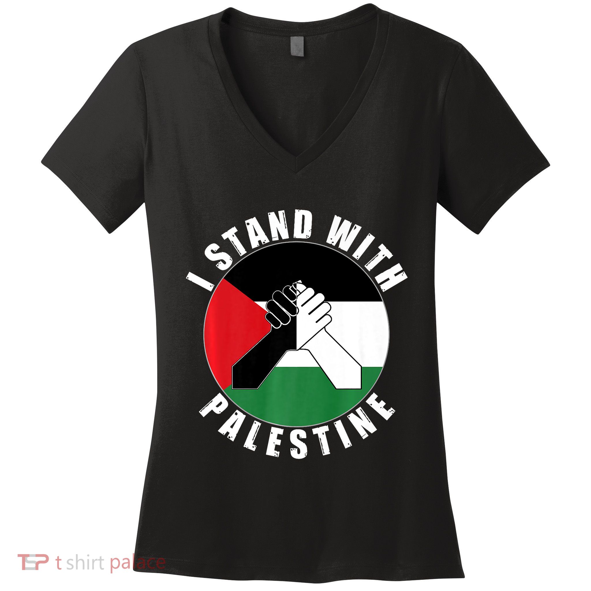 Stand With Palestine Free Palestine End Israeli Occupation Women's V-Neck T-Shirt