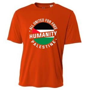 Stand With Palestine Free Palestine Peace Love Flag Cooling Performance Crew T-Shirt