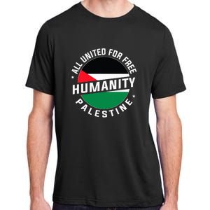 Stand With Palestine Free Palestine Peace Love Flag Adult ChromaSoft Performance T-Shirt