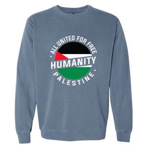 Stand With Palestine Free Palestine Peace Love Flag Garment-Dyed Sweatshirt