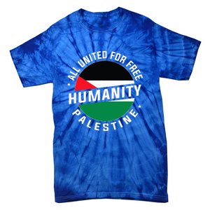 Stand With Palestine Free Palestine Peace Love Flag Tie-Dye T-Shirt