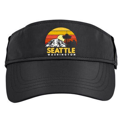Seattle Washington Pnw Vacation Souvenir Gift Great Gift Adult Drive Performance Visor