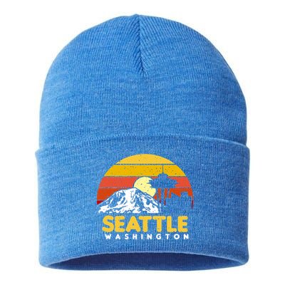 Seattle Washington Pnw Vacation Souvenir Gift Great Gift Sustainable Knit Beanie