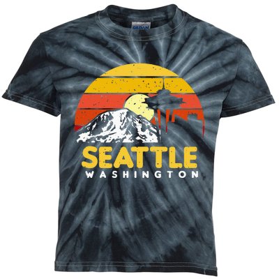 Seattle Washington PNW Vacation Souvenir Gift Kids Tie-Dye T-Shirt