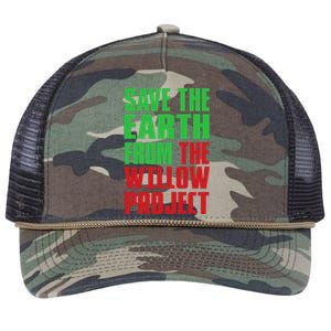 Stop Willow Project, save the earth from the Willow Project Retro Rope Trucker Hat Cap