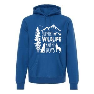 Support Wildlife Raise Cool Gift For Mom And Dad Premium Hoodie