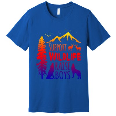 Support Wildlife Raise Gift For Mom And Dad Premium T-Shirt