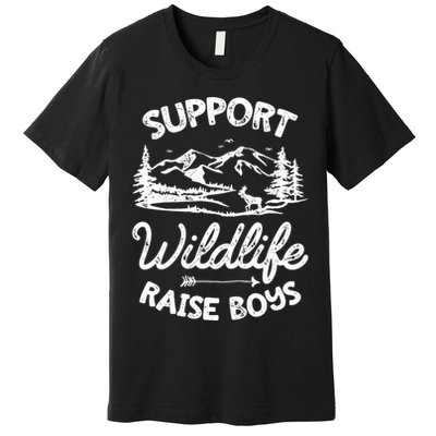 Support Wildlife Raise Mom Dad Mother Parents Premium T-Shirt