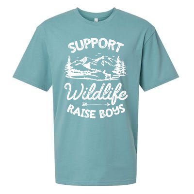 Support Wildlife Raise Mom Dad Mother Parents Sueded Cloud Jersey T-Shirt